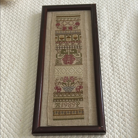 Hand Stitched Vintage Framed Sampler